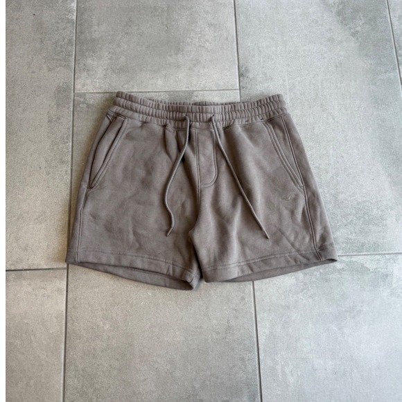 Hollister Other - Hollister Mens Taupe Brown Fleece Sweat Shorts Small Elastic Drawstring Logo